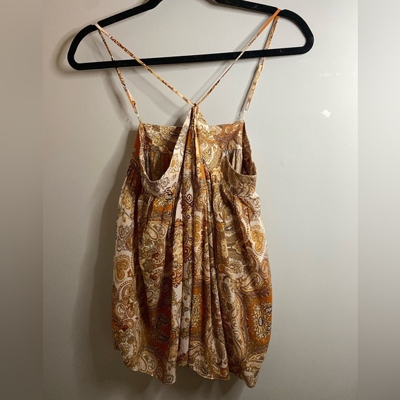 💚 H&M - Boho top boho thin halter style straps - Orange, yellow & brown design - Picture 6 of 6